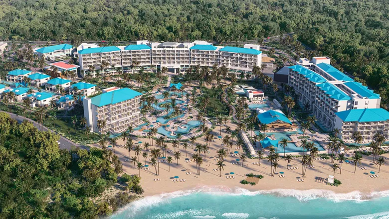 Margaritaville Cap Cana all-inclusive resort with colorful beachfront design and relaxed tropical atmosphere